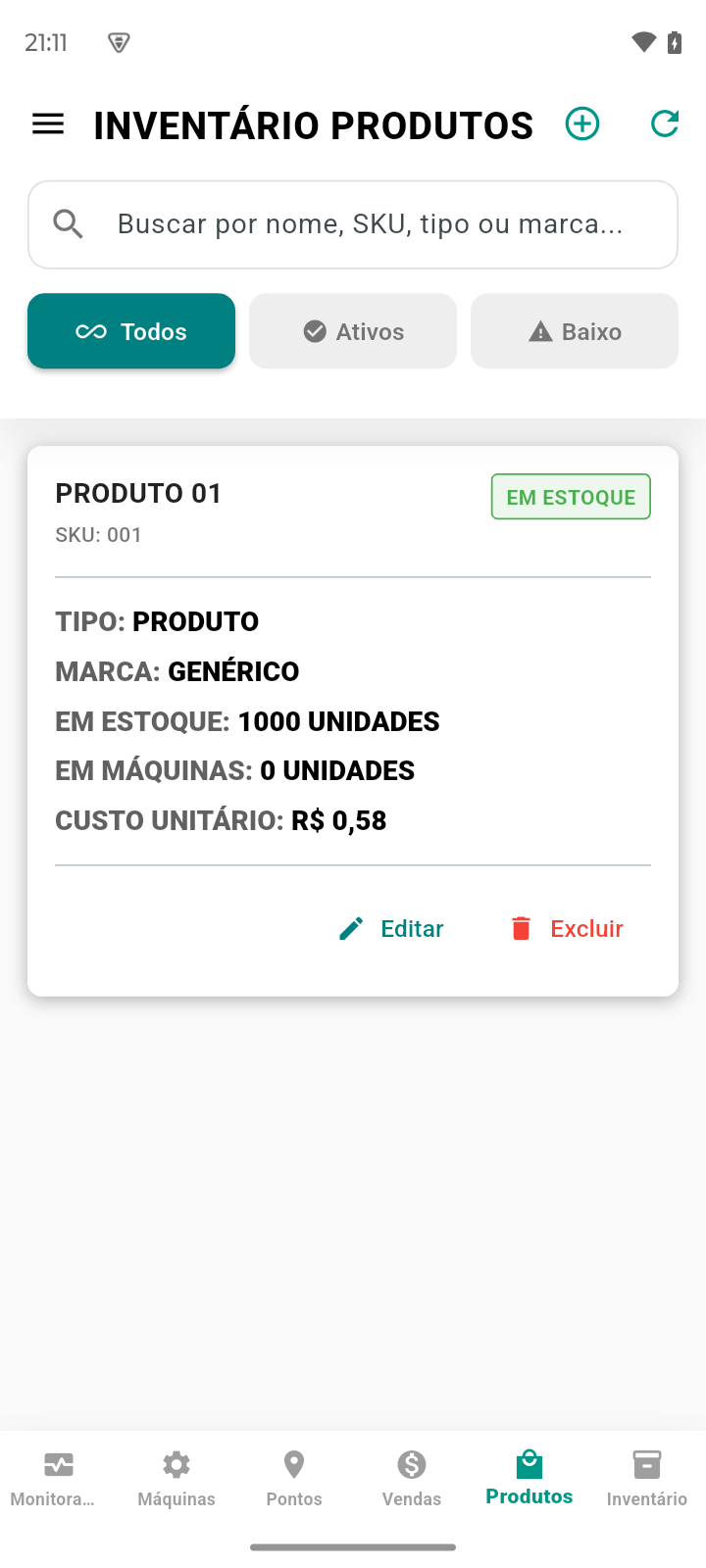 Gestão de Inventário